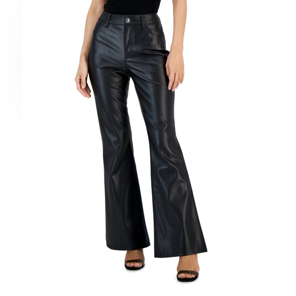 INC International Concepts Faux Leather Bootcut Pants – Size 6